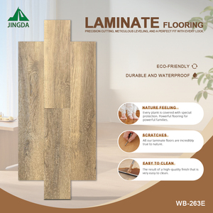 Parquet stratifié HDF chêne châtaignier étanche AC4 8mm 10mm 12mm à clipser facilement, moderne, pour intérieur, prix direct usine Chine - Product Image 2