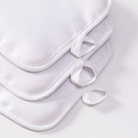 Sous-verre de cuisine isolant carré moderne et minimaliste en tissu, avec logo imprimé par sublimation thermique DIY blanc