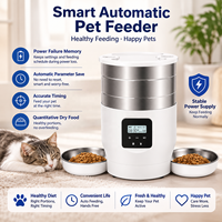 Comedero Automático para Mascotas, Dispensador de Comida Inteligente de Plástico y Acero Inoxidable de 4.5L para Perros y Gatos, Uso en Interiores