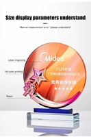 Offre Spéciale : Trophées en Cristal Personnalisés pour Cérémonies de Remise de Prix Sportifs et Jeux d'Entreprise – Ornement Poli en Forme d'Étoile Colorée