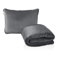 Vente chaude appui-tête oreiller portable flanelle voyage couverture avion air couverture confortable châle couverture
