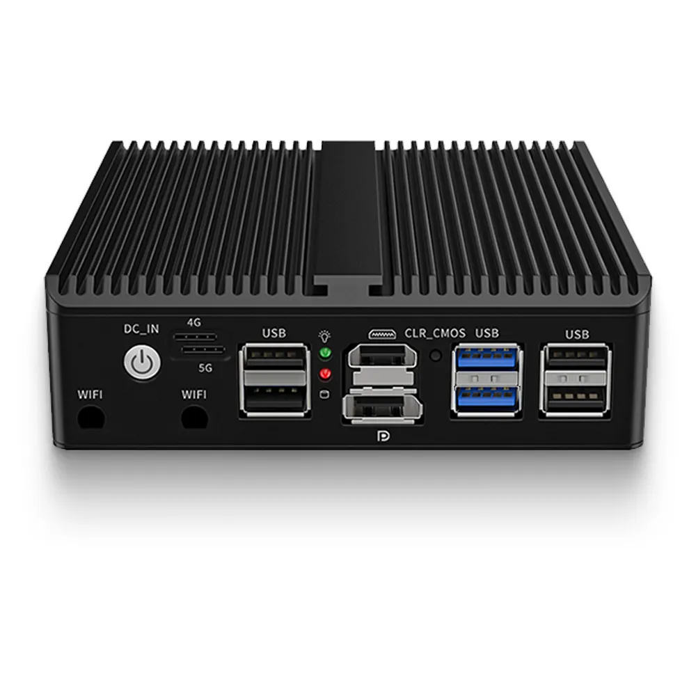 4G/5G LTE & WIFI Firewall Mini PC Lago Alder N100 Quad Core 16GB DDR5 1TB M.2 NVMe PCIE SSD IOT Embutido Mini Computador Fanless 12V