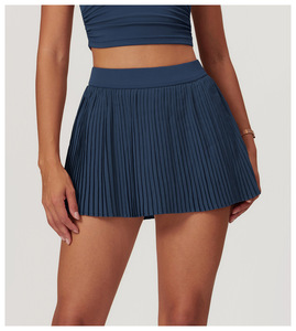 Vente en Gros Vêtements <span class=keywords><strong>de</strong></span> Sport pour Femmes <span class=keywords><strong>Rouge</strong></span> Bleu Marine Marron Jupe <span class=keywords><strong>de</strong></span> Golf Robe Shorts Plissé <span class=keywords><strong>Tennis</strong></span> Gelt Boucles Poches Athlétique Devant - Product Image 4