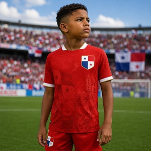 Conjunto <span class=keywords><strong>de</strong></span> Camiseta <span class=keywords><strong>de</strong></span> Fútbol Personalizada al por Mayor <span class=keywords><strong>de</strong></span> China para Niños, Equipación <span class=keywords><strong>de</strong></span> Fútbol <span class=keywords><strong>de</strong></span> Panamá (Local, Visitante, Tercera) 2021 <span class=keywords><strong>2022</strong></span> 2026 - Product Image 1