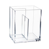 Organisateur de comptoir empilable et ensemble de rangement multifonctionnel avec diviseur amovible motif de lignes grises