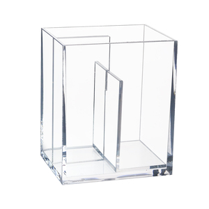 Organisateur de comptoir empilable et ensemble de rangement multifonctionnel avec diviseur amovible motif ligne noire - Product Image 4