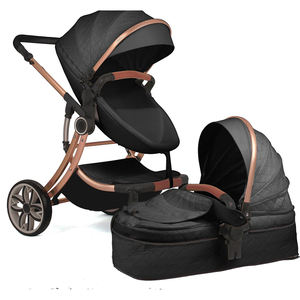 Purorigin Poussette de bébé 3-en-1 de conception d'oeuf léger de luxe de Purorigin Vente à chaud Caractéristique de pliage de siège de voiture réglable en hauteur - Product Image 4