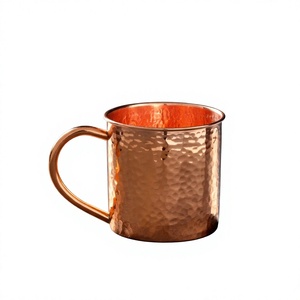 Taza de cobre martillado de 500 ml con tapa |   Vajilla Premium para Moscow Mule, Ideal para Bares, Viajes y Campamentos, Venta al por Mayor - Product Image 1
