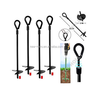 <span class=keywords><strong>Ancrage</strong></span> au sol 20 pouces Heavy Duty Earth Anchor Car Shelter Canopy Tent Swing Set Trampoline 4 PC Pack Adaptateur non inclus - Product Image 1