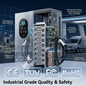 Estación de Carga Rápida de CC de 60kW con Certificación TUV CE FCC, de Pie, CCS1 CCS2 GBT, con Una o Dos Conexiones, OCPP 1.6J, y Aplicación Inteligente - Product Image 4