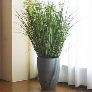 Maceta de Resina Gruesa de Alta Calidad con Textura Vertical Nórdica para Sala de Estar o Dormitorio, Diseño de Árbol de Limón - Product Image 6