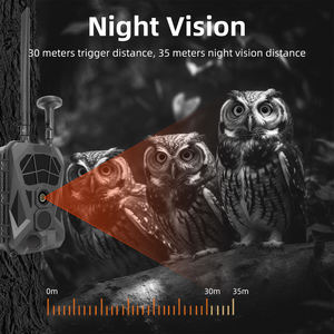 Caméra de chasse sans fil 4G LTE, caméra de chasse extérieure 1080P avec vision nocturne, détection de mouvement, étanche IP66 pour la chasse - Product Image 5