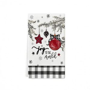 Christmas Decorative Plaid Hand Absorbent <b>Red</b> Black Dish Xmas <b>Towels</b> for Kitchen Promotion Gift - Product Image 3