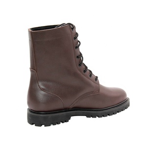Stivali in pelle marrone <span class=keywords><strong>rosso</strong></span> diretto da fabbrica stivali da uomo Mid moto a vita alta in pelle - Product Image 3