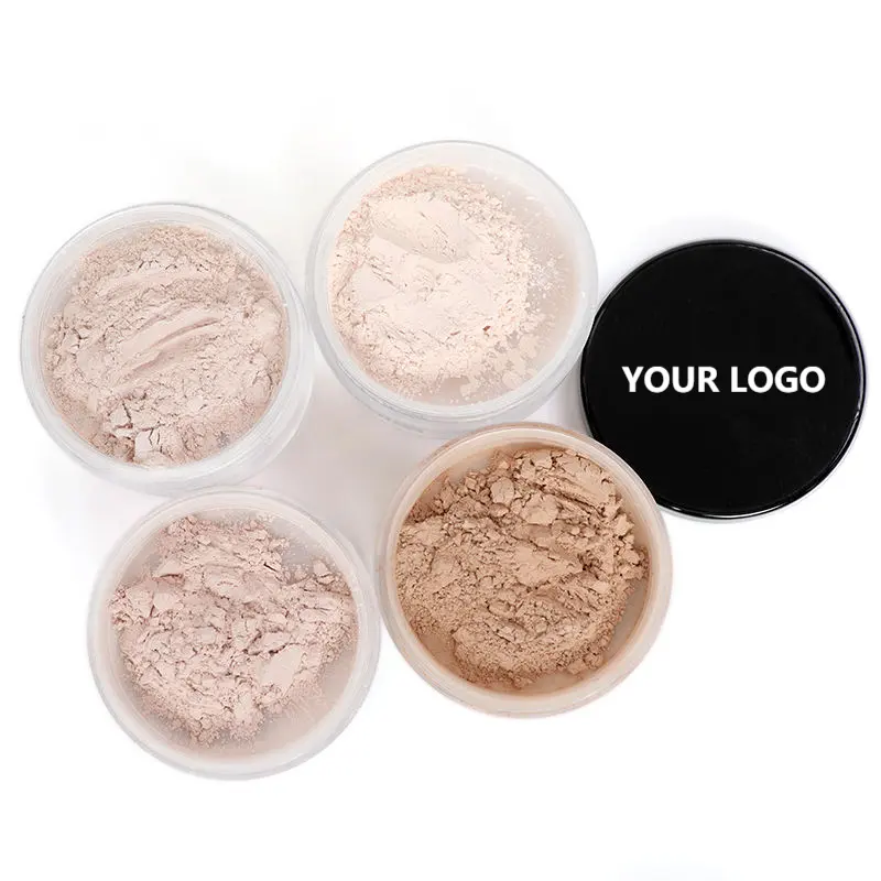 Private Label Vegan Oil Control Mineral Powder Matte Pink Waterproof White Translucent Makeup Loose Setting Powder