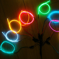 Néon bricolage Costumes décoration de voiture lumières fête danse Flexible découpe LED bande 1m/3m/5m lueur EL fil