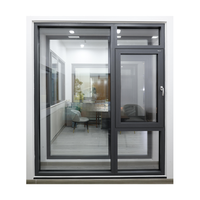 Fenêtre à battant moderne à cadre mince en alliage d'aluminium à rupture de pont thermique avec moustiquaire en acier inoxydable 304, anti-insectes, économe en énergie, pour zones côtières