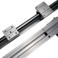 Bonne qualité Diamètre Aluminium Linéaire MotionLinearGuide Rail Arbre Rail Bloc Linéaire Curseur Cylindrique Linéaire Guide Rail Curseur