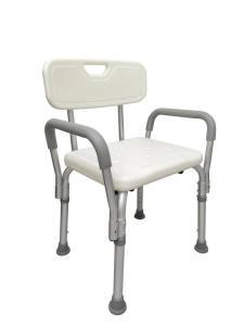 장애인을위한 조절 가능한 높이 홈 재활 욕실 샤워 의자 장애인 사용자를위한 편안한 팔걸이 - Product Image 4