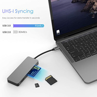 USB3.0 Type C USB C SD Micro-sSD/TF Compact Flash/Lecteur de carte CF