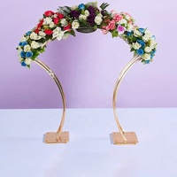 Arche de fleurs en fer pour la décoration de table de mariage, guide routier, accessoires de mariage