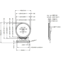 0,9 Zoll 128*128 SPI Rundes TFT LCD-Bildschirmmodul mit 9-Pin-Stecker PCB-Adapterplatine 0,9 Zoll Kleines ST7735 Kreisförmiges LCD-Display
