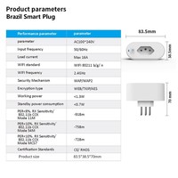 Prise intelligente WiFi MT-EU 16A avec fonction de surveillance de la consommation, minuterie et commande vocale, fonctionne avec un compteur d'énergie