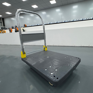 Chariots à main pliables 50*70cm, capacité <span class=keywords><strong>de</strong></span> charge 200kg, chariots à pousser gris en plastique PP, chariots <span class=keywords><strong>de</strong></span> magasinage robustes - Product Image 6
