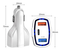 Chargeur de voiture QC3.0 PD, chargeurs pour téléphones portables, chargeur de téléphone portable Oraimo, adaptateur type C USB C, chargeur de voiture rapide pour téléphone portable