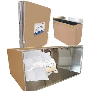 Custom size and logo Fresh Cold Moving Carton Aluminum Foil Foam Thermal Insulated Packaging Boxes for Transporting Frozen Food