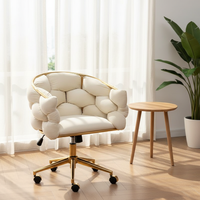 Chaise de salon confortable et tendance, style luxe léger, chaise moderne en velours avec dossier pour la maison