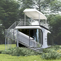 Maison de camping préfabriquée de luxe portable Cabine de camping de luxe Maison modulaire Chambre en capsule en alliage d'aluminium