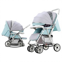 Poussette bébé haute position, convertible assis-debout, multifonctionnelle, pliage à une touche, légère, transformable en chaise à bascule