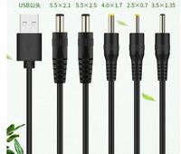 Câble de charge d'extension d'alimentation USB 5521 A mâle vers cc 5V 12V 5525 1.35 3.5 2.0mm