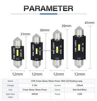 Vente en gros d'usine : Ampoules LED intérieures pour voiture C5W C10W Festoon 1860 CSP 31mm 36mm 39mm 41mm sans Canbus