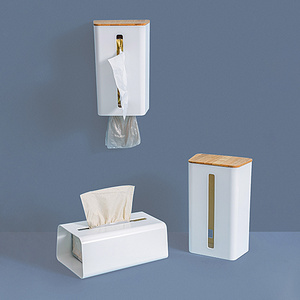 2020 hot selling waterproof wall-mounted plastic tissue box with lid traceless sticker