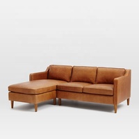 Ensemble de canapés d'angle modernes en similicuir, sectionnels, pour salon, appartement, hôtel, réglables, durables, de haute qualité