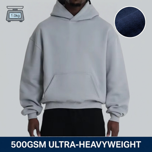 Sudadera con Capucha Personalizada con Logotipo, 500 g/m², Gruesa, para Hombre, Talla Grande, Lisa, sin Estampado, de Alta Calidad, Mezcla de Poliéster, Ropa de Senderismo, OEM - Product Image 1