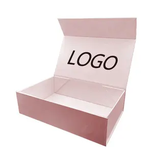 2023 novo design personalizado grande logotipo papel caixa dobrável magnética embalagem de luxo rígida cartão caixa de presente dobrável