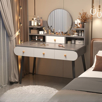 Coiffeuse de chambre moderne avec panneau lumineux, écologique et durable, petite armoire cosmétique intégrée pour appartement compact, Nouveauté 2026