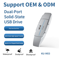 Clé USB 3.2 double interface en forme de voiture KU-M01 en alliage de zinc pour ordinateur portable, téléphone portable, tablette, de 128 Go à 2 To