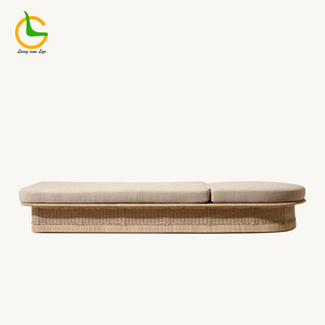 Chất lượng cao dệt tay mây bãi biển ghế Patio đồ nội thất thiết lập phong cách đương đại ghế tắm nắng cho Patio hồ bơi - Product Image 4