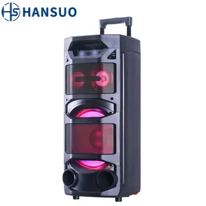 HANSUO Speakers Dual 10 Inch Party Speaker Dj Box Powered Speaker Amplificada Partybox HS-TS10V6