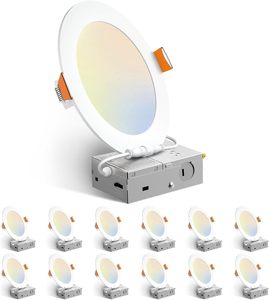 6 inch 3cct 5cct siêu mỏng LED Đèn trần ánh sáng với hộp nối vòng 12 Wát downlight cho văn phòng nhà sử dụng thương mại - Product Image 1