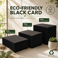 Papier d'art noir de luxe pour emballage de bijoux et cartes de visite, en pâte recyclée mixte, personnalisable en grammage et format, avec dorure, fourni directement par l'usine