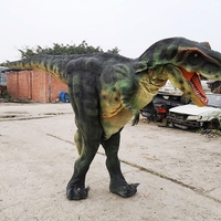 Costume de dinosaure animatronique OEM ODM Green Wing Dragon pour performance en extérieur dans les sites touristiques