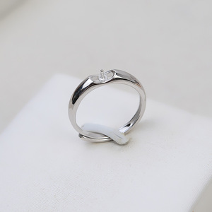 Anillo Abierto Ajustable de Plata S925 para Mujer, Joyería DIY con Perla, Talla 7-8, Anillo de Boca Abierta, 54 Accesorios de Producto Semiterminado - Product Image 4