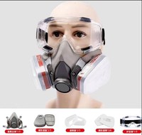 Nouveau design de masque à gaz demi-visage en usine respirateur chimique masque anti-poussière pour l'industrie du caoutchouc avec filtre et cartouches