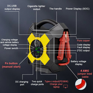 Corrente di picco 10000A Jumper Starter 12v Jump Jump batteria <span class=keywords><strong>Booster</strong></span> Power Bank auto Jump Start per Semi Truck 12 16 cilindri - Product Image 3