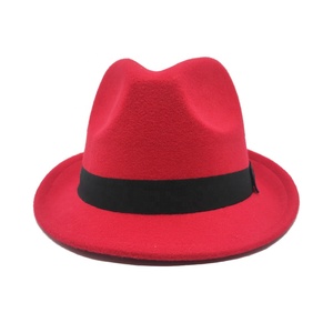 Sombrero Fedora <span class=keywords><strong>rojo</strong></span> Logotipo <span class=keywords><strong>de</strong></span> impresión <span class=keywords><strong>de</strong></span> fábrica <span class=keywords><strong>de</strong></span> China Cinta Sombrero Fedora <span class=keywords><strong>de</strong></span> <span class=keywords><strong>fieltro</strong></span> <span class=keywords><strong>de</strong></span> lana roja - Product Image 2